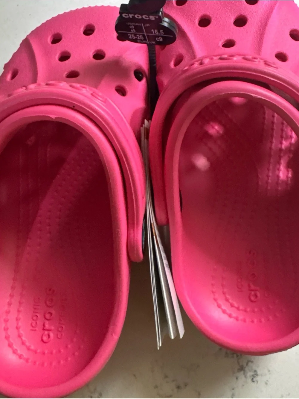 Crocs Kids Pink Baya Clogs - C9 US Size